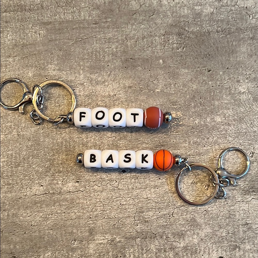 Sports Keychain Set with Beads